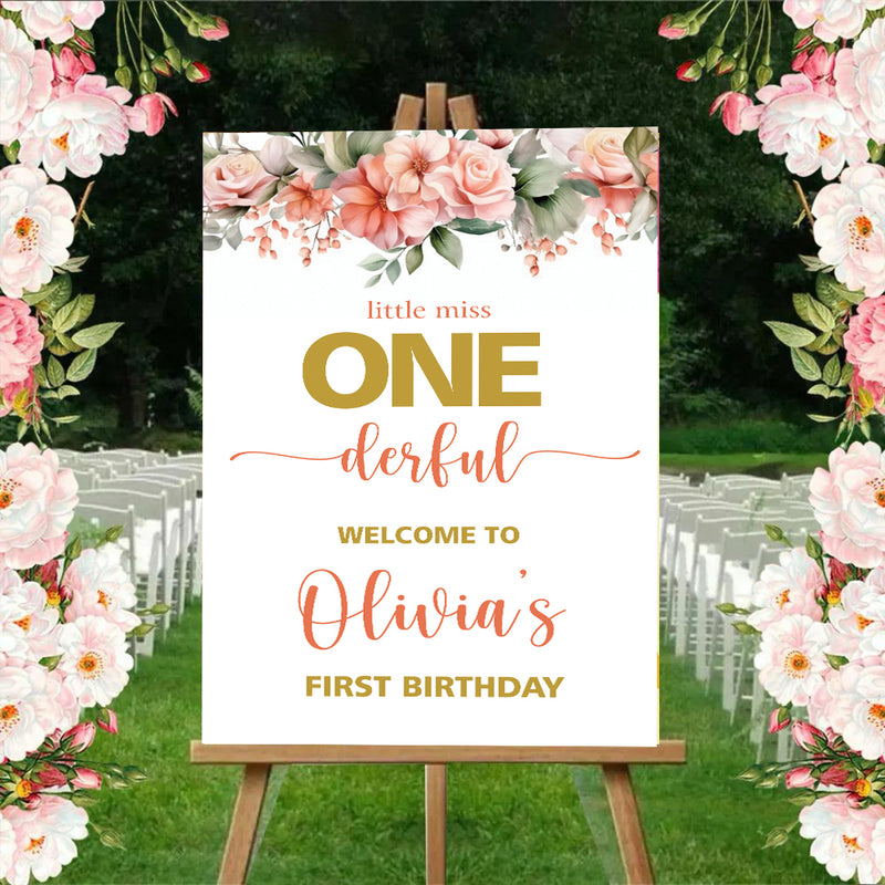 First Birthday Theme Birthday Party Yard Sign/Welcome Board