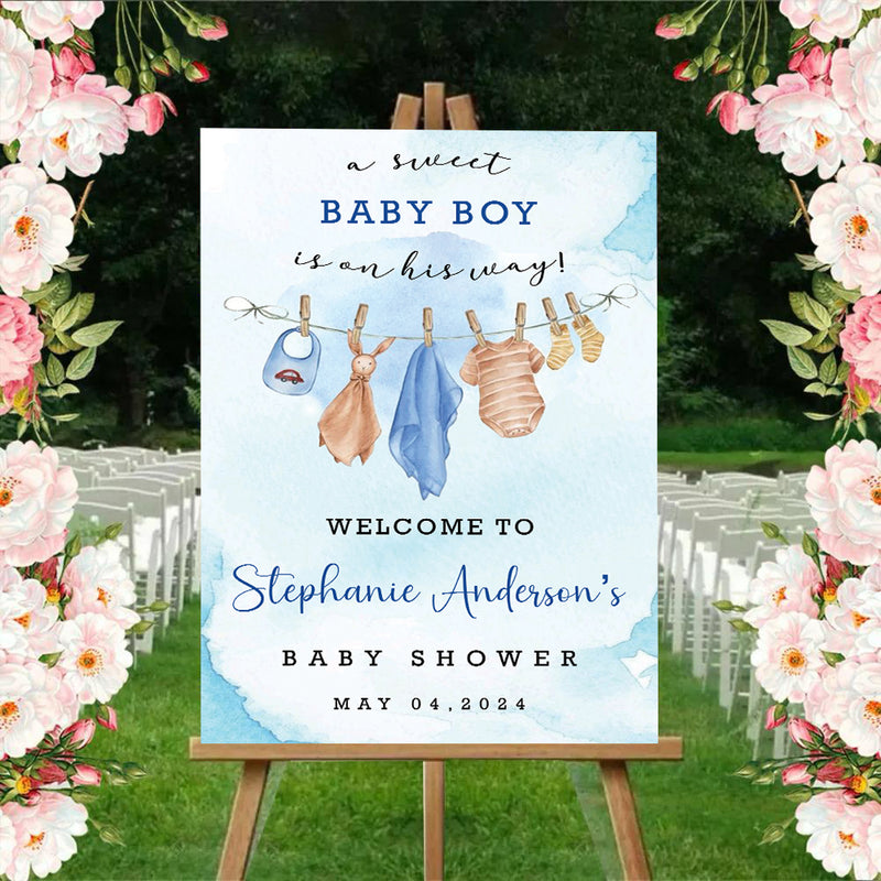 Baby Shower Welcome Board Sign for Decoration