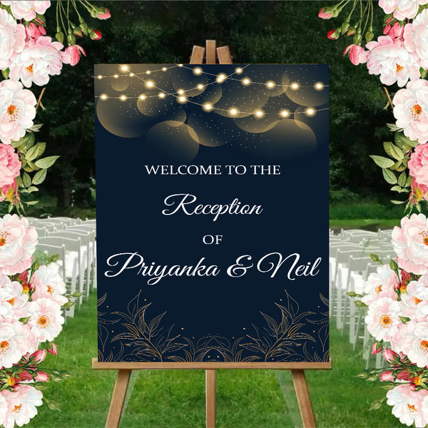 Reception Party Signage or Welcome Board for Decoration