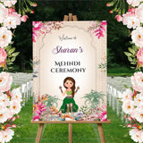 Mehndi Ceremony Signage or Welcome Board for Decoration