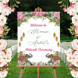 Mehndi Ceremony Signage or Welcome Board for Decoration