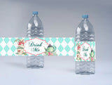 Tea Party Theme Water Bottle Labels