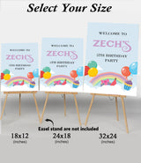 Rainbow Theme Birthday Party Yard Sign/Welcome Board