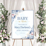 Baby in Bloom Baby Shower Welcome Board Sign for Decoration