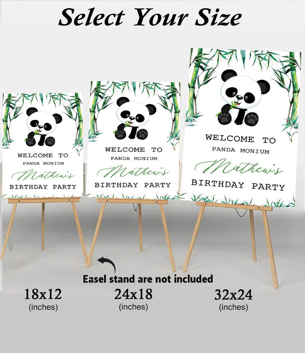 Panda Theme Birthday Party Yard Sign/Welcome Board.