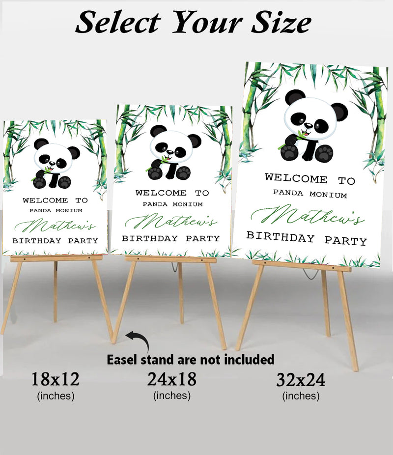 Panda Theme Birthday Party Yard Sign/Welcome Board.