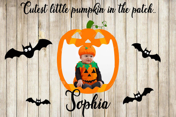 Personalize Baby First Halloween Board for Decoration