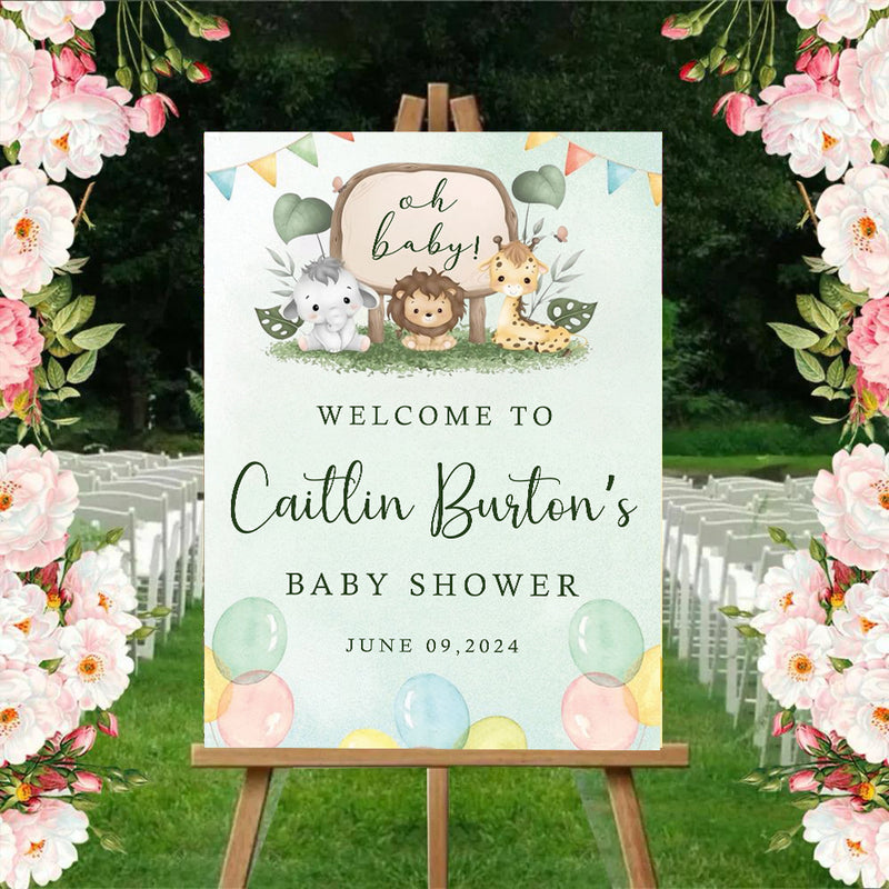 Baby Shower Welcome Board Sign for Decoration