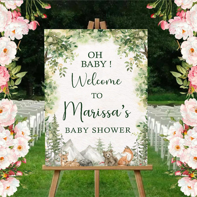 Baby Shower Welcome Board Sign for Decoration