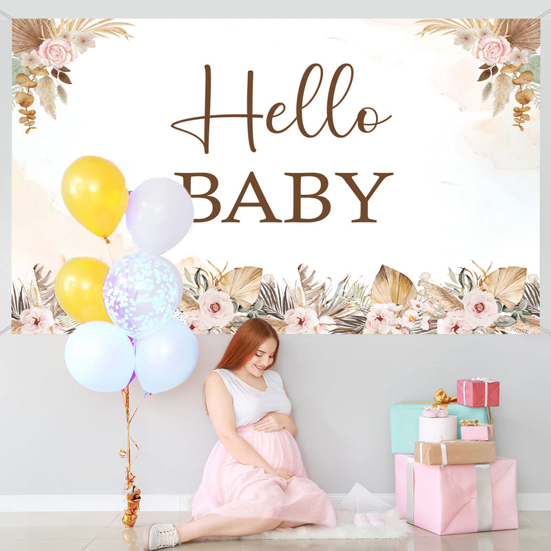 Boho Theme Baby Shower Party Personalized Backdrop