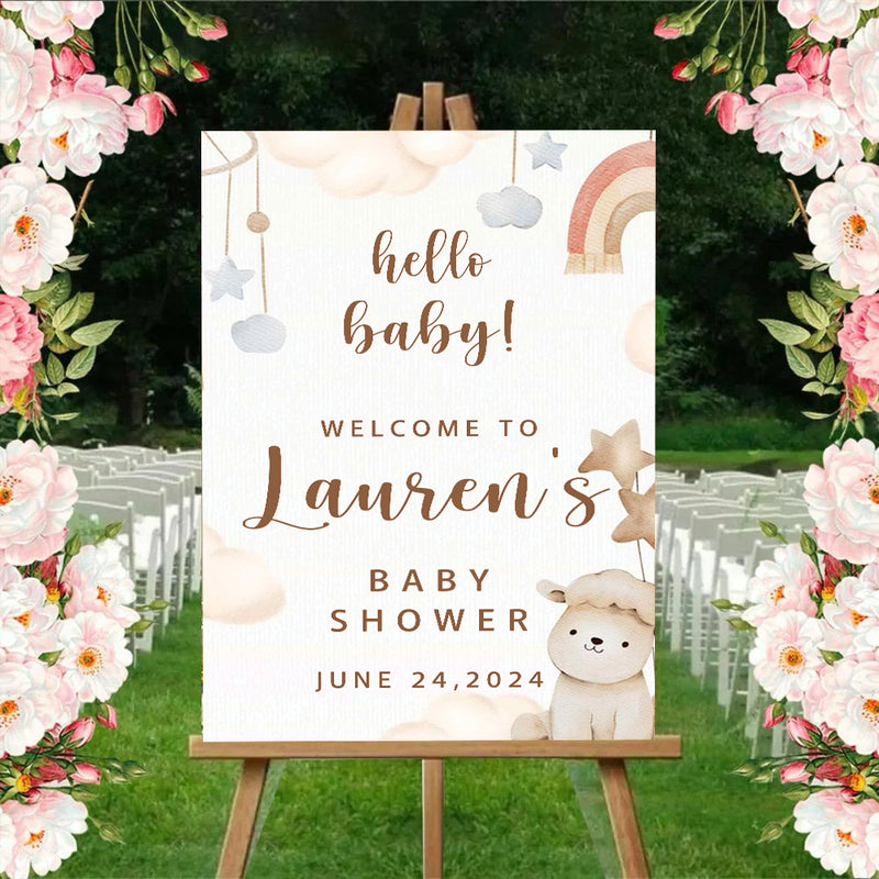 Baby Shower Welcome Board Sign for Decoration