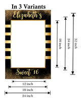 16th Theme Birthday Party Selfie Photo Booth Frame