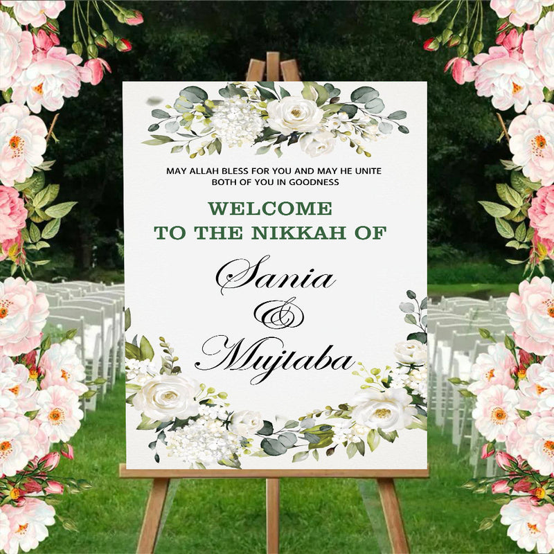 Islamic Wedding Sign/Nikkah Ceremony Board for Decoration