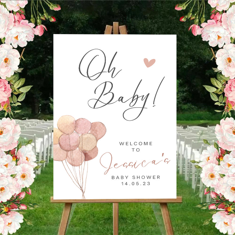 Baby Shower Welcome Board Sign for Decoration