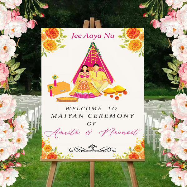 Maiyan Ceremony Welcome Board for Decoration