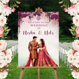 Indian Wedding Ceremony Welcome Board for Decoration