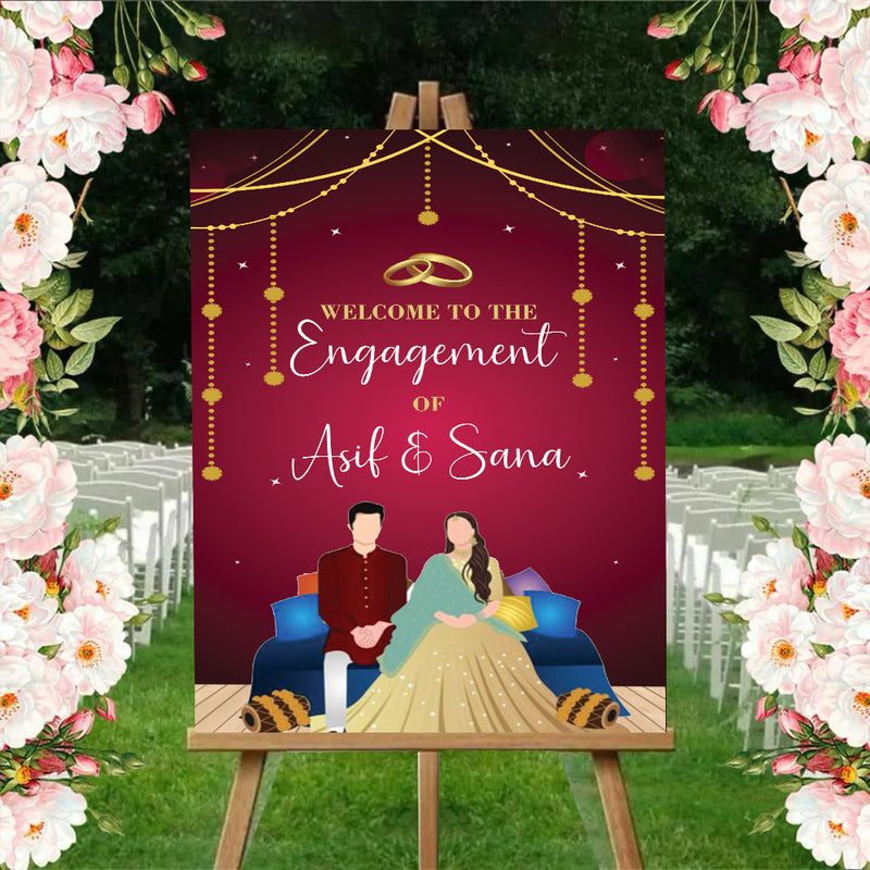 Engagement Ceremony /Welcome Board for Decoration