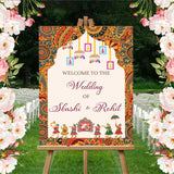 Indian Wedding Ceremony Welcome Board for Decoration