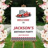 Car Racing Theme Birthday Party Yard Sign/Welcome Board