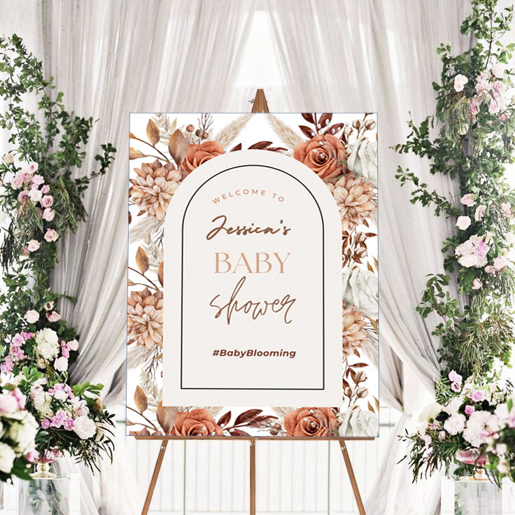 Baby in Bloom Baby Shower Welcome Board Sign for Decoration (Copy)