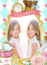 Tea Party Theme Birthday Party Selfie Photo Booth Frame