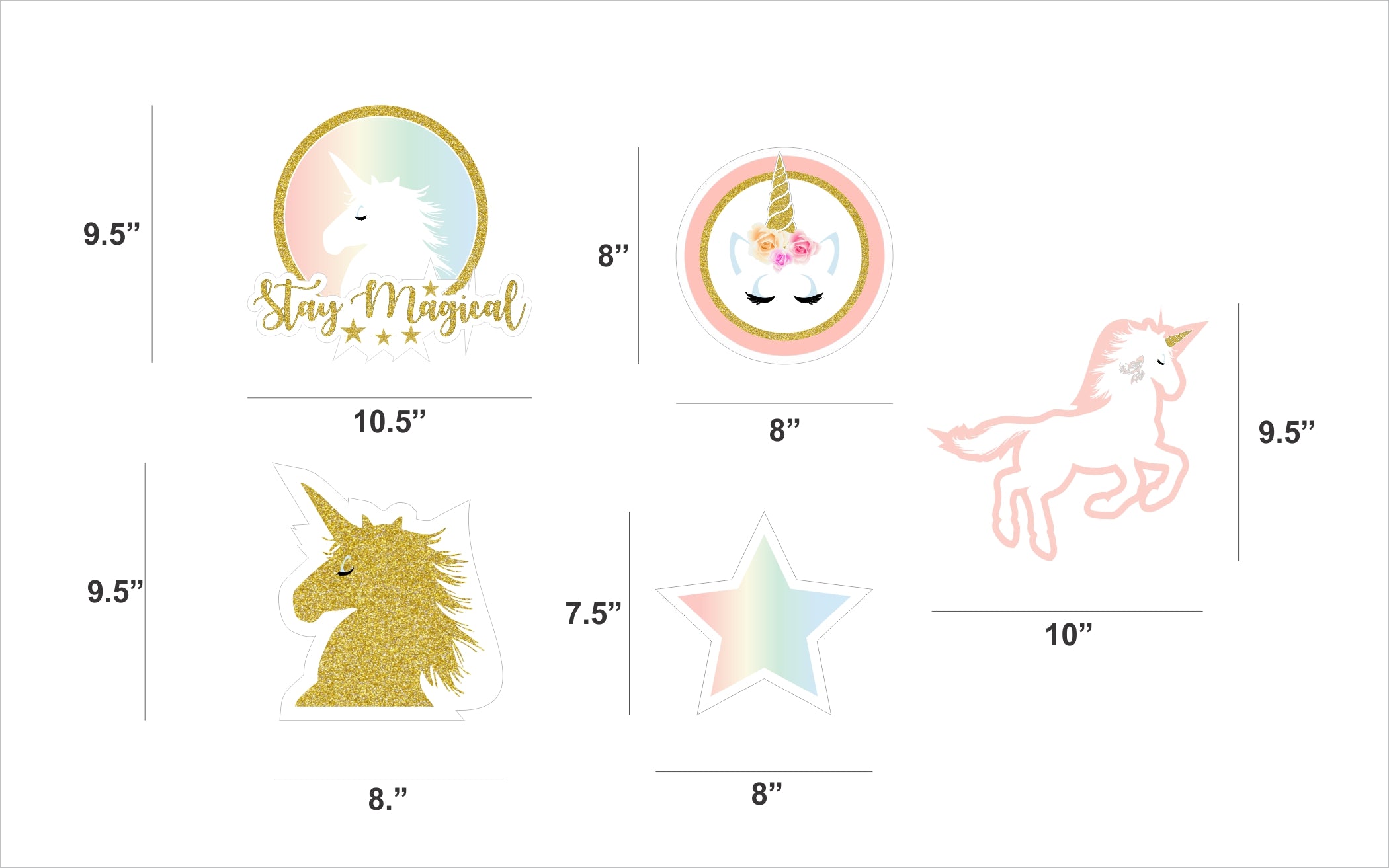Unicorn Theme Birthday Party Theme Hanging Set for Decoration