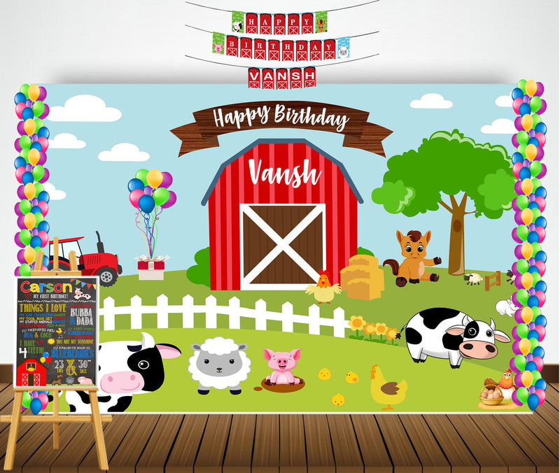 Farm Fresh Theme Birthday Party Personalized Multi-Saver Combo.