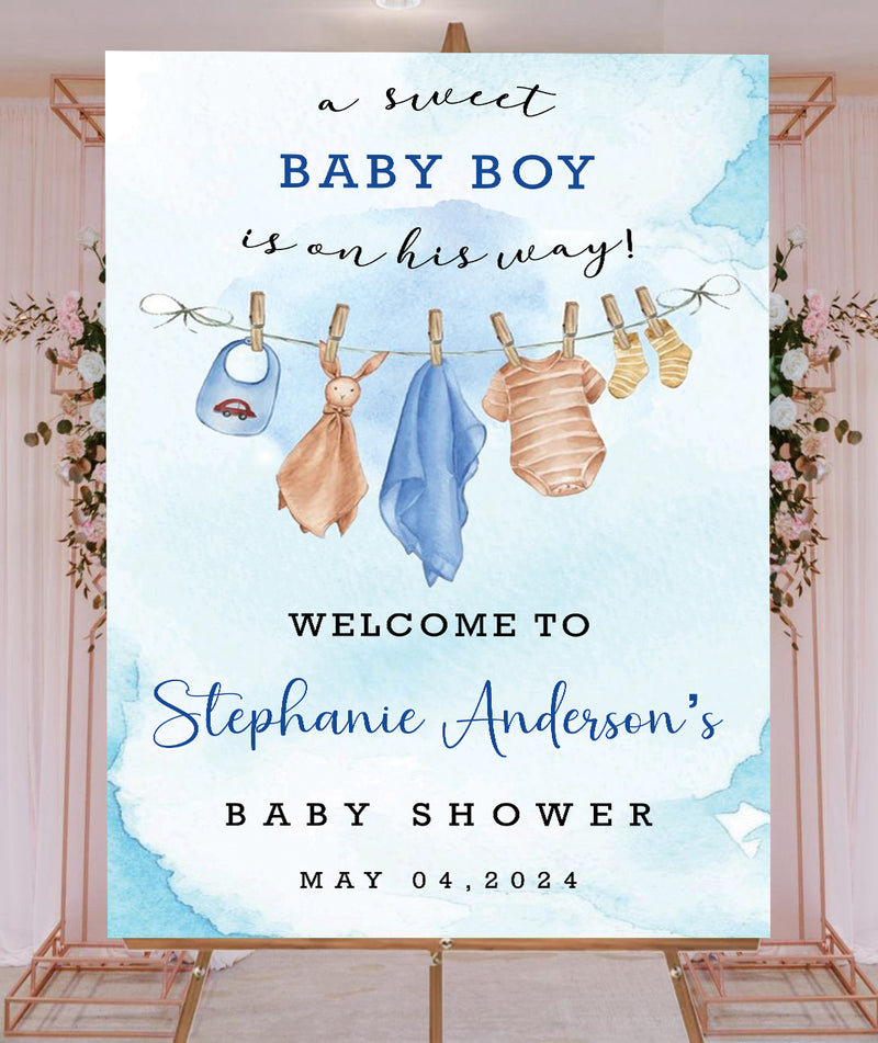 Baby Shower Welcome Board Sign for Decoration