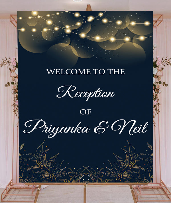 Reception Party Signage or Welcome Board for Decoration