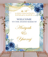 Indian Punjabi Wedding Anand Karaj  Ceremony Welcome Board for Decoration