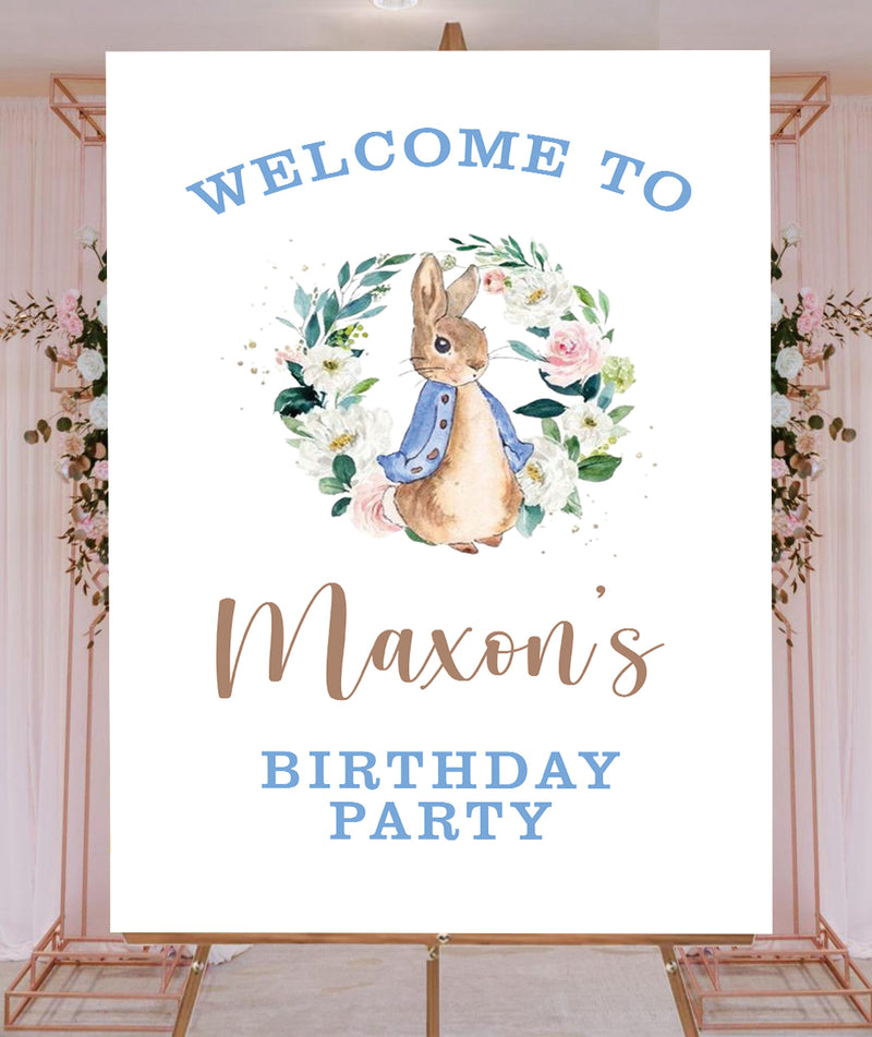 Bunny Theme Birthday Party Yard Sign/Welcome Board