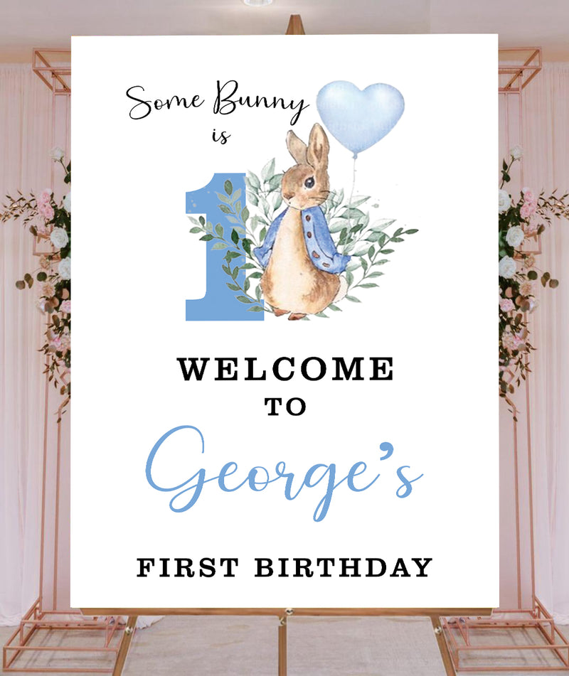 Bunny Theme Birthday Party Yard Sign/Welcome Board