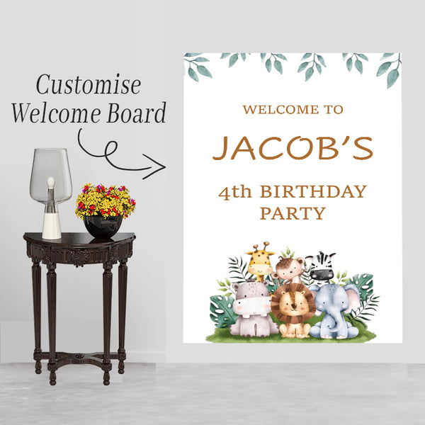 Jungle Safari Theme Birthday Party Yard Sign/Welcome Board