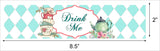 Tea Party Theme Water Bottle Labels