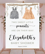 Twins Baby Shower Welcome Board Sign for Decoration