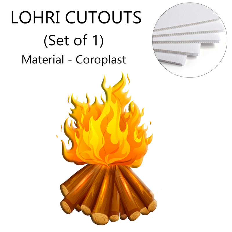 Lohri Party Cutouts for Decoration- 1 Bonfire Cutout