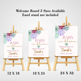 Baby in Bloom Baby Shower Welcome Board Sign for Decoration