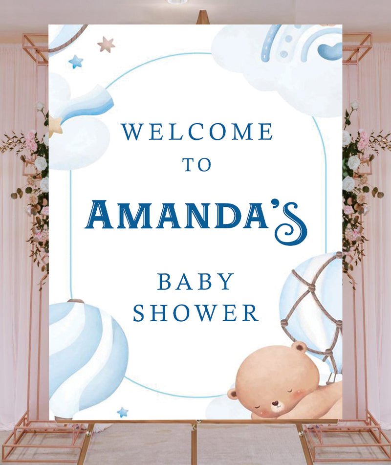 Baby Shower Welcome Board Sign for Decoration