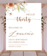 30th Theme Birthday Party Yard Sign/Welcome Board