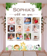 Wild one  Theme Baby First Year Photo Sign Board