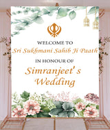 Sukhmani Sahib Path Welcome Sign Board for Decoration