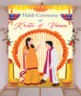 Haldi Ceremony Welcome Board for Decoration