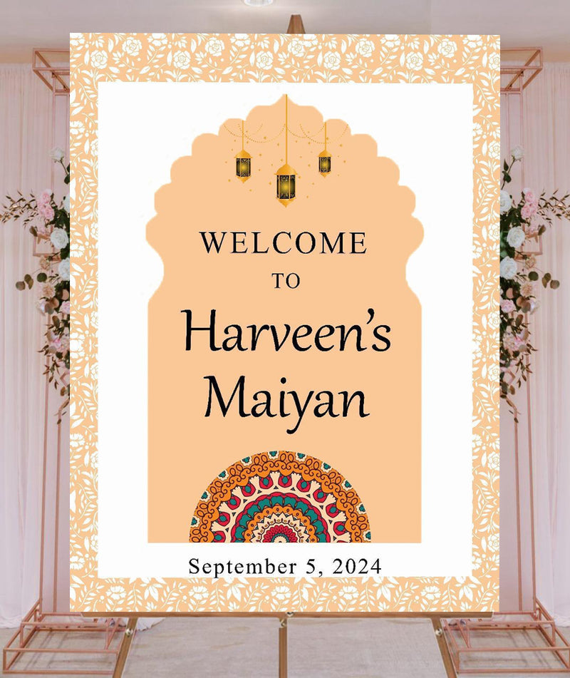 Maiyan Ceremony Welcome Board for Decoration