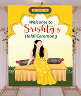 Haldi Ceremony Welcome Board for Decoration