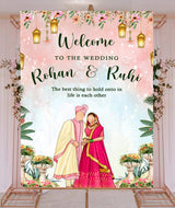 Indian Wedding Ceremony Welcome Board for Decoration