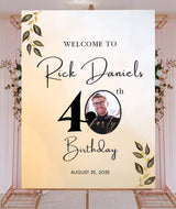 40th Theme Birthday Party Yard Sign/Welcome Board