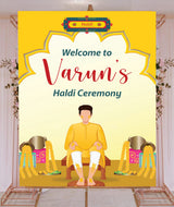 Haldi Ceremony Welcome Board for Decoration