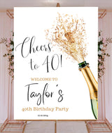 40th Theme Birthday Party Yard Sign/Welcome Board