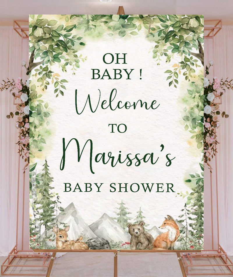 Baby Shower Welcome Board Sign for Decoration