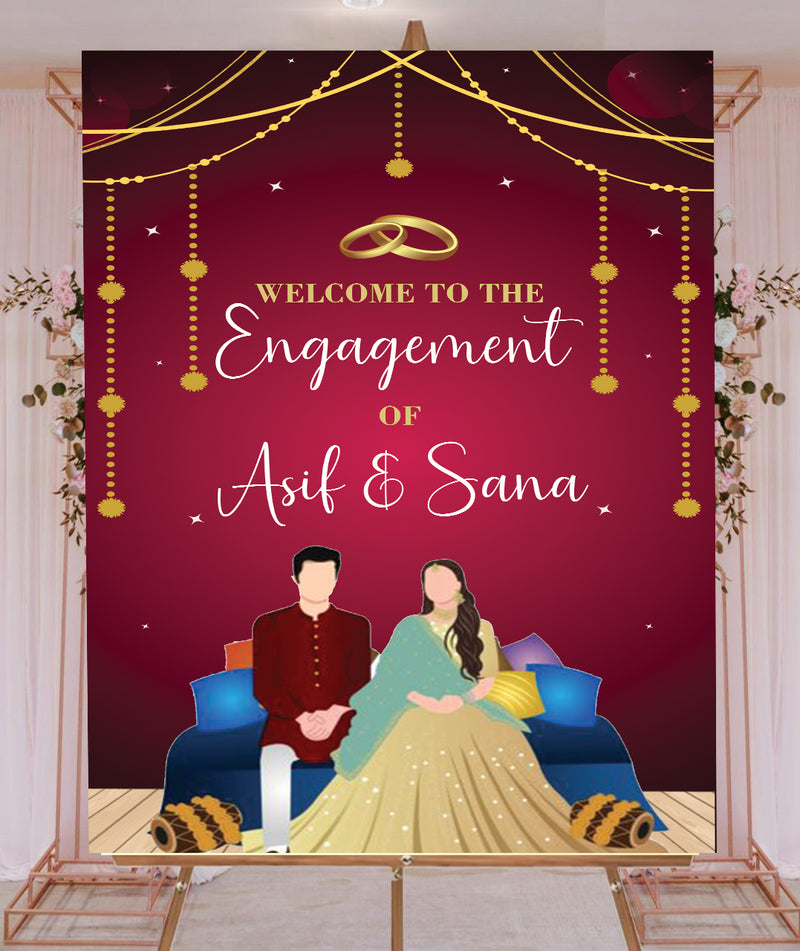 Engagement Ceremony /Welcome Board for Decoration